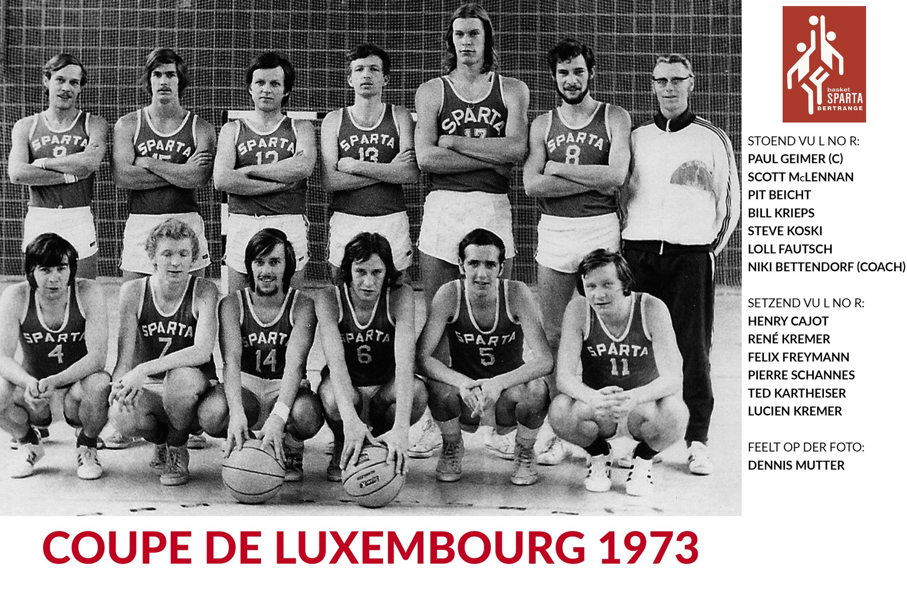 Équipe vainqueur de la Coupe 1973