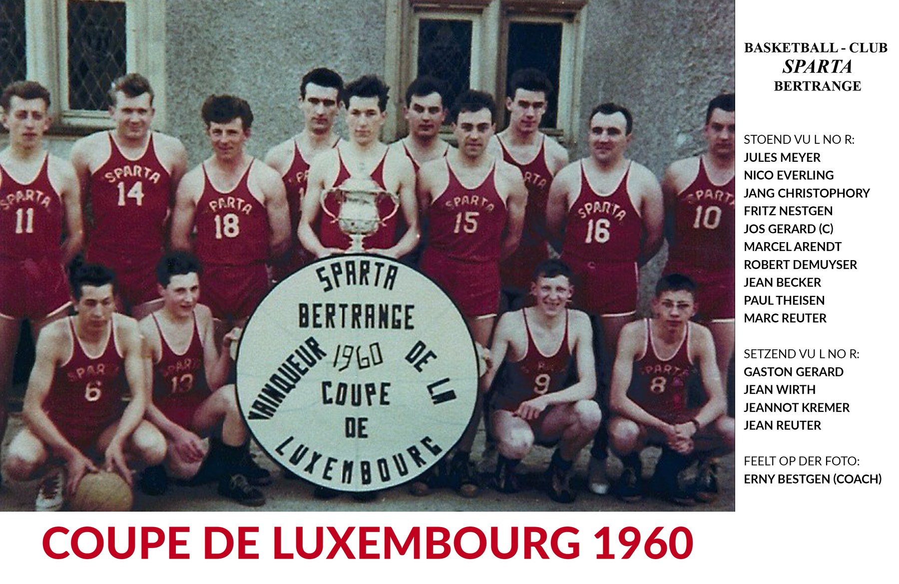 Équipe vainqueur de la Coupe 1960